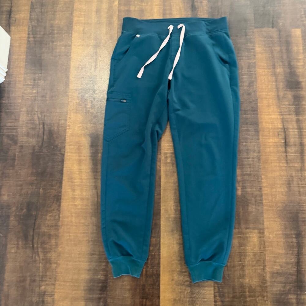 FIGS Zamora Jogger Scrub Pants Caribbean Blue Size Medium - Picture 7 of 7